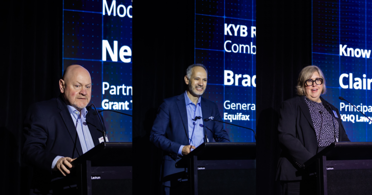 Industry professionals attending an AML/CTF compliance summit to discuss outcome-focused strategies for KYC, KYB and KYP